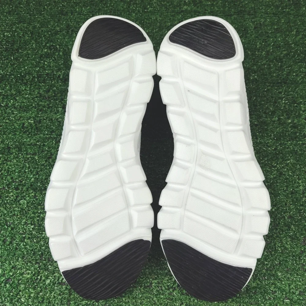 Fashion‎ Sneakers Mens 41 White Knit Running Shoes Athletic Walking Low Top